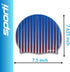 Sporti Silicone Swim Cap with Graphic Design, Non Slip Swimming Cap, Easy Wear and Removal