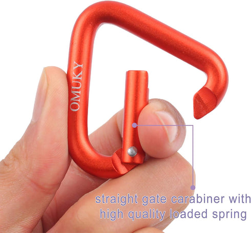 OMUKY Multicolor Carabiners Hook Clips, Camping Accessories Buckle for Outdoor Hiking Traveling