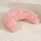 Little Pillow for Cats Puppies, Ultra Soft Warm Fluffy Macaron Color Toy Half Donut Cuddler for Joint Relief