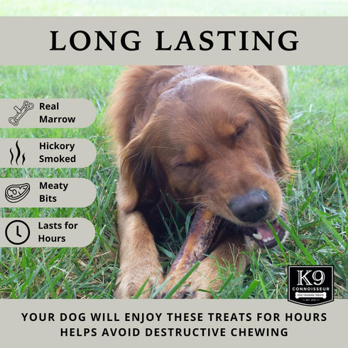 K9 15 3 Pack Connoisseur Beef Marrow Dog Bones for Small Breed Dogs USA Made Natural Long Lasting Single Ingredient