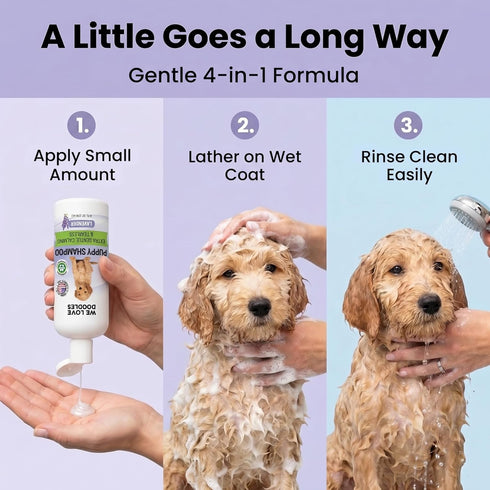 8oz Puppy Shampoo & Conditioner | Made in USA | Tear Free | Best Shampoo for Puppies | Sensitive & Itchy Skin Wash |