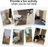 FUKUMARU Cat Scratcher, 18.7 Inch L Shape Wall Mounted Cardboard with Ball Toy for Indoor Cats