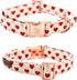 Elegant Little Tail Valentine's Day Dog Collar, Adjustable Heart Bowtie Collar for Large Dogs