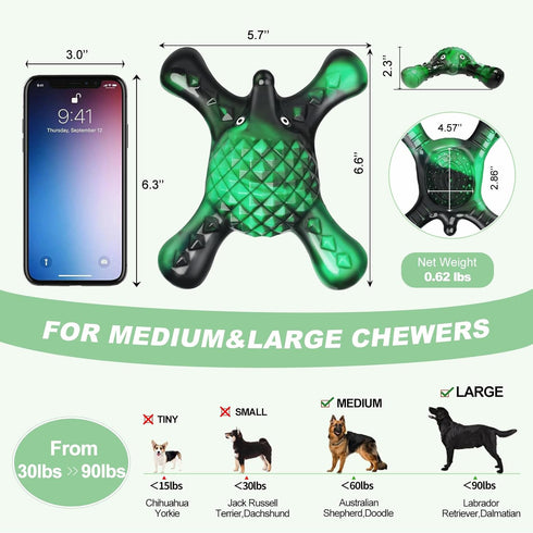Tough Dog Chew Toys for Aggressive Chewers, Super Durable Nylon Bones for Medium/Large Breeds