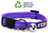 Pawtitas Recycled Cat Collar - Reflective Breakaway Collar with Safety Buckle and Removable Bell, Purple Quartz