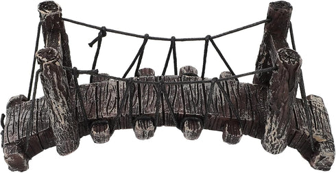 POPETPOP Aquarium Resin Bridge, Fish Tank Landscape Decor for Guppy, Betta, Shrimps, Turtle Climbing Platform