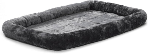 MidWest Homes for Pets Bolster Dog Bed, 48L-Inch Gray Dog Bed with Comfortable Bolster, Ideal for Extra Large Dog