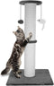Cat Scratching Post 34 Inches, Heavy Duty Sisal Rope with Hanging Ball for Indoor Cats and Adults (Grey)