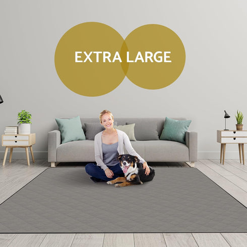 82"x102" Washable Reusable Dog Pee Pads, Absorbent & Waterproof Puppy Training Pad for Crate, Playpen & Carpet, Large