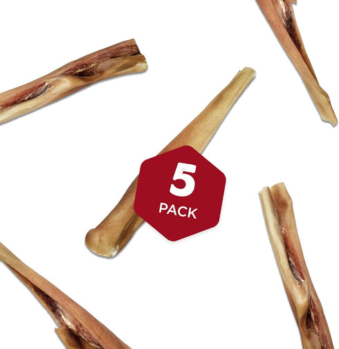 6 Inch 5 Count (Pack 1) 100% Packed, Best Bully Sticks Cheeky Beef Treats - of - Single Ingredient, Grass-Fed, USA