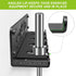 Kipika Wall Mounted Barbell Holder with 7-Hooks Storage Rack for 4 Barbell Bars and Fitness Accessories