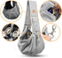 3-10 lbs Tomkas Small Dog Sling Carrier - Zipper Pocket & Adjustable Strap & Zip Pocket - for Pets (Gray, M - Classic
