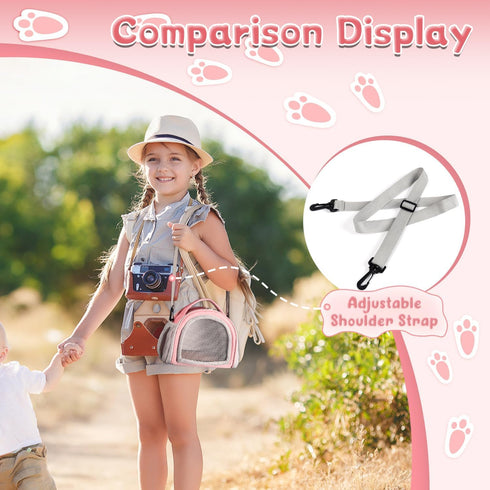 YUDODO Hamster Carrier Guinea Pig Carrier Bag Small Animal Sugar Glider Pouch Gerbil Hedgehog Portable Travel Carrier