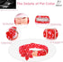 Valentine's Day Dog Collar with Flower Tie, Adjustable Pink Red Collar for Small Medium Large Dogs