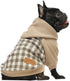 Fitwarm Knitted Pet Clothes, Dog Sweater Hoodie Sweatshirts Pullover for Cats and Dogs in Khaki (XXL)