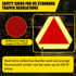 Slow Moving Vehicle Sign, Plastic DOT Triangle Signs, SMV Sign for Golf Cart Accessories, Tractor