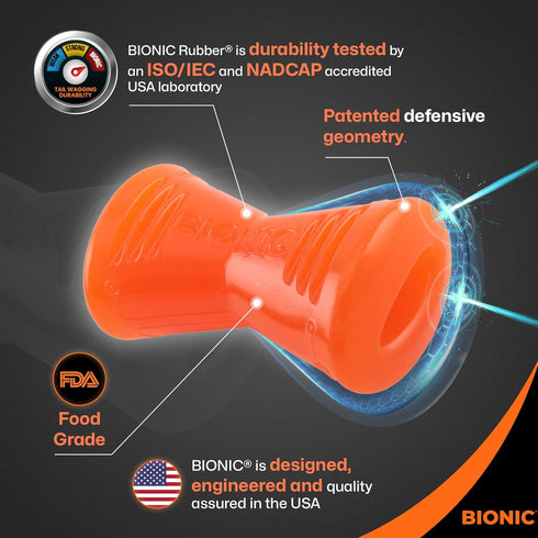 BIONIC Bone Dog Toy, Large - Interactive Chew Toy for Dogs 30-60+ lbs, Stands Up to Tough Chewers
