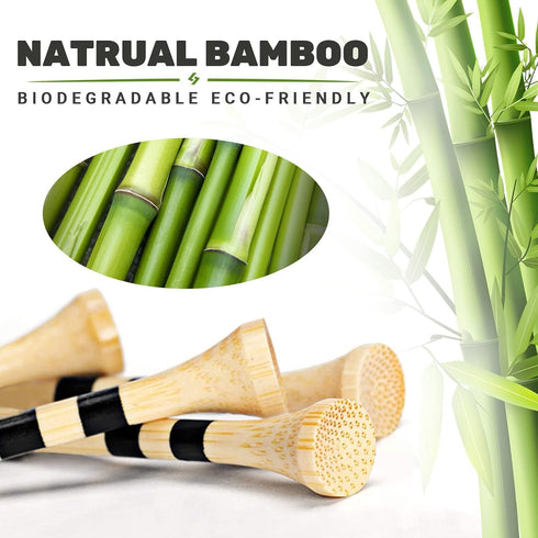 SAPLIZE Bamboo Golf Tees, Pack of 100/150, Four Size Options, Stable and Reliable Golf Tees, Available in Natural/White
