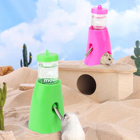 Hypeety Hamster Cage Drinking Water Bottle for Parrots, Mice, Rats, Gerbils, 1Pcs 80ml (Green)