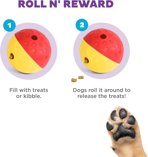 1 5.8" Outward Hound by Nina Ottosson Treat Tumble Interactive Food-Dispensing Dog Puzzle Ball, Level Beginner, Large
