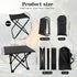 Wensdr 2 Set Folding Camping Table with Chairs Lightweight Picnic Table and Chairs for Beach Hiking Travel Fishing