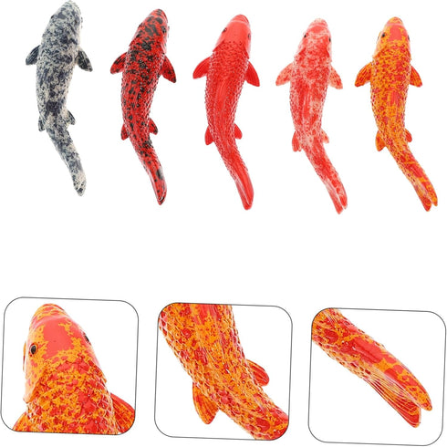 20Pcs Fish Shape Resin Aquarium Supply Paper Cup, Small Fish Tank Supplies, Luminous Fish Figure Decorations