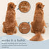 PAWSHOLIC Undercoat Rake for Dogs, Professional Pet Shedding Dematting Comb with Wood Handle for Cats and Dogs