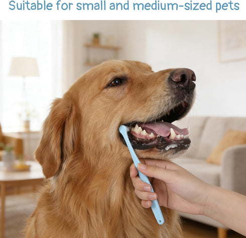 Josojoou 4PCS Packaged, Small Dog Toothbrush, Mini Head Soft Pet Toothbrush, Ergonomic Cat Tooth Brush for Puppies