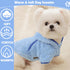 Small Dog Sweater, Fleece Hoodie for Winter, Soft Stretchy Clothes for Chihuahua Teacup Yorkie, Blue M