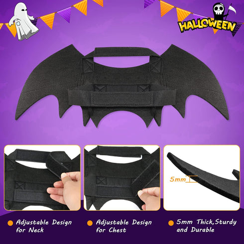 Rypet Dog Bat Costume - Halloween Pet Costume with Bat Wings for Party, M