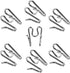 7PACK Extra Links 2.25mm for Dog Collar, Prong Collar Extender, Steel Chrome Plated Training Links (Silver)