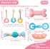 7 PCS Puppy Toys - Chew Toys for Teething Small Dogs 0-6 Months, Pink Rubber Rope Toys for Anxiety Relief