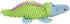 Durable Dog Plush Pastel Pals Toys with Squeakers, Multi-Size by Petlou, Yellow/Blue 2, 16" Crocodile