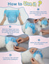 360 10-60 Dono Female Dog Diapers Disposable Stretchy Waist Full Wraps for Dogs in Heat, Leak-Proof and Super Absorbent
