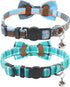 Joytale Upgraded Cat Collar with Bow Tie, Breakaway Collars with Bells, 2 Pack Safety Plaid Kitten Collars, Haze