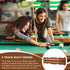equlup 2 Billiard Game Scorer, Track Wavy Billiard Score Board Medium Density Fiberboard and Metal Billiard Game Score