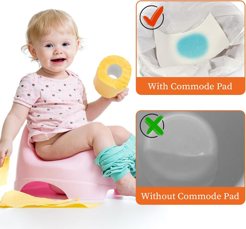 DEEKI 50 Packs Disposable Potty Absorbent Pads Super Absorbent Potty Pads Toilet Chair Liners for Training Toddlers