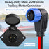 Trolling Motor Plug and Receptacle, 12V/24V/36V/48V 8 Gauge 2-Wire Compatible with Minn Kota Marine Boat, Waterproof