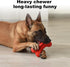Dog Toys for Aggressive Chewers, Durable Natural Rubber Chew Toys for Medium Large Dogs with Bacon Flavor, Red
