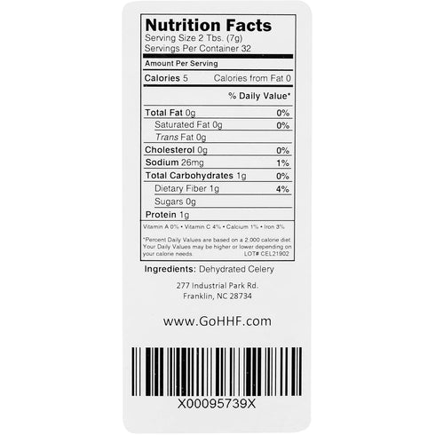 (8 oz, Harmony House Dehydrated Celery, Crosscut Dried Vegetables For Cooking, Camping, Emergency Supply and More Jar)