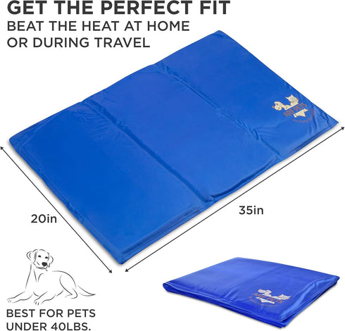 Arf Pets Pet Dog Self Cooling Mat Pad, 19 x 35 for Kennels, Crates, and Beds