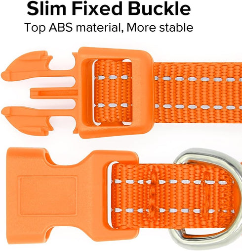 Candofly Light Up Dog Collar, USB Rechargeable Glowing Puppy Collar for Night Walking, X-Small, Orange