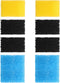 AquaMiracle Fish Tank Filter Replacement Sponges, 2 x Fine Sponge, 2 x Coarse Sponge & 4 x Carbonized Sponge