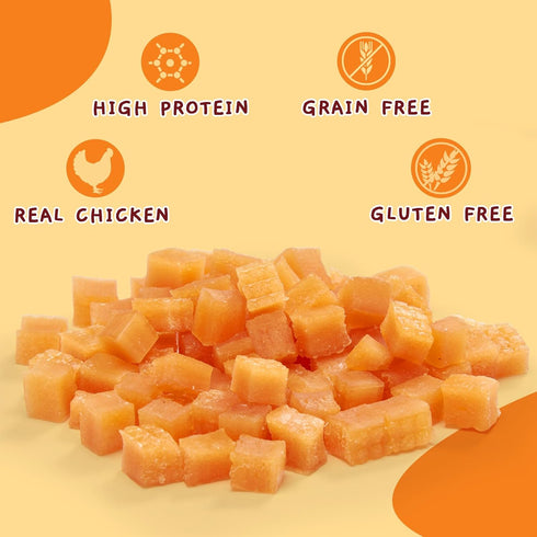 10.6 oz Jungle Calling Soft Chicken Treats for Dog and Cat, Natural Grain Free Chewy Food Snacks for Training Rewards