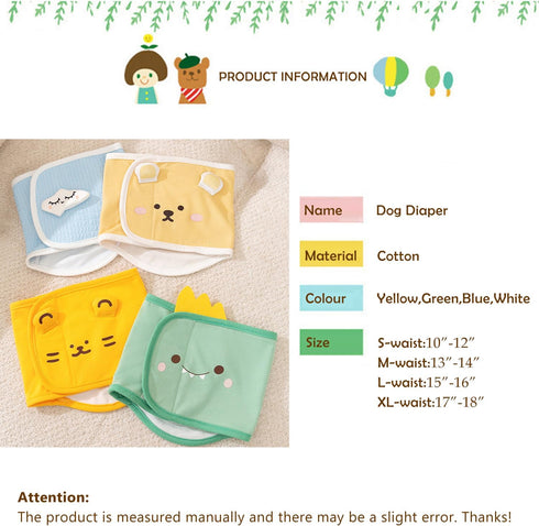Mummumi Dog Diaper,Male Dog Belly Bands Physiological Pants Washable Reusable,Adjustable and Leakproof Doggie Sanitary