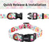 Ihoming Puppy Collar and Leash Set for Daily Outdoor Walking, White Colorful Flowers Design for Extra Small Dogs Cats