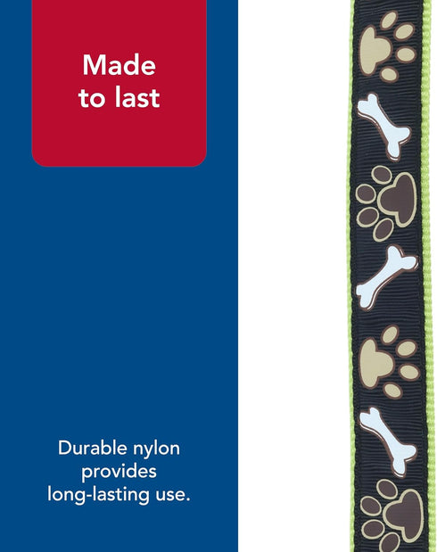 Coastal Pet Ribbon Dog Leash - Durable Fade-Resistant Nylon Material, Perfect for Dogs, 1" x 4'