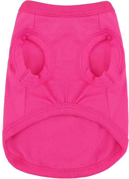 Expressive Cotton Dog Apparel: Soft, Lightweight Puppy Shirt Vest for Small and Medium Dogs, Featuring The Playful 'Cute but Psycho' Slogan Print Rose Red X-Small
