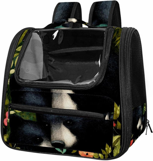 Black Bears Mon Love Baby (2) Cat Backpack Carrier, Pet Backpack for