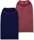 Blueberry Pet Back to School 2-Pack Dog Polo Shirts - Cotton Outfit for Small Pets, Navy + Rusty Red